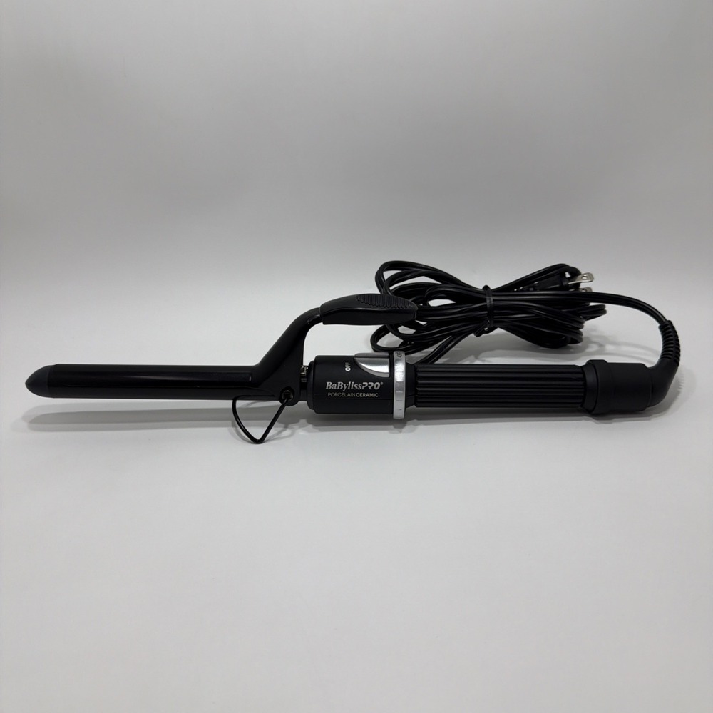 BaByliss Pro Porcelain Ceramic 3/4" Spring Curling Iron BP75SUC Black 430F